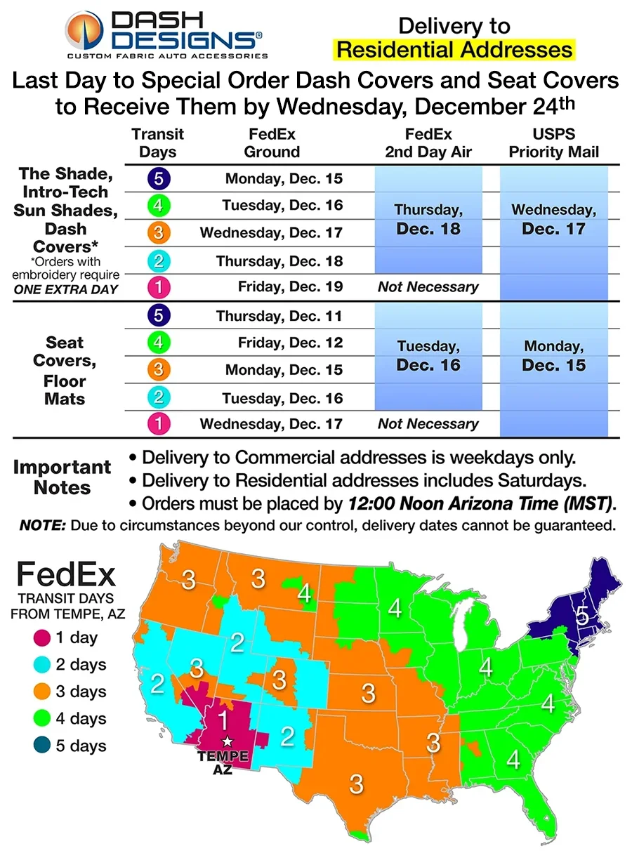 Holiday Shipping Map