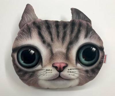 Dash Designs - Headeez™ Travel Pillow Gray Cat "Misty"