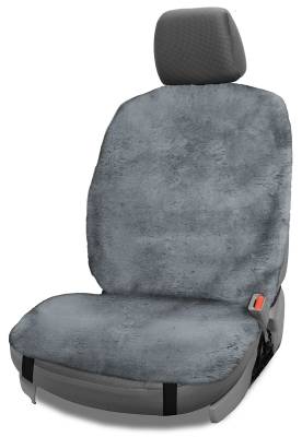 Seat Topper™ Sheepskin Topper Gray Without Headrest Cover