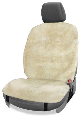 Seat Topper™ Sheepskin Topper Beige Without Headrest Cover
