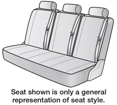 Seat Designs - Custom Seat Covers - 3rd Row - Dash Designs - 2022 FORD TRANSIT-350 SEAT COVER REAR/MIDDLE
