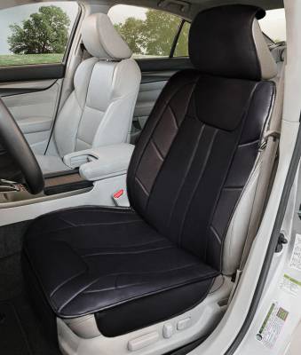 Seat Covers - Seat Topper™ Comfort Cushions - Seat Topper Comfort Cushion Black Leatherette