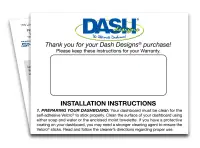 Dashcovers Instructions
