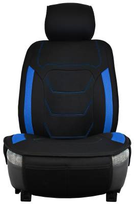 Seat Topper Comfort Cushion Black / Blue (1 Seat Cover)