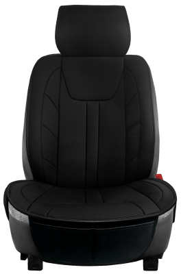 Seat Topper Comfort Cushion Black Leatherette (1 Seat Cover)